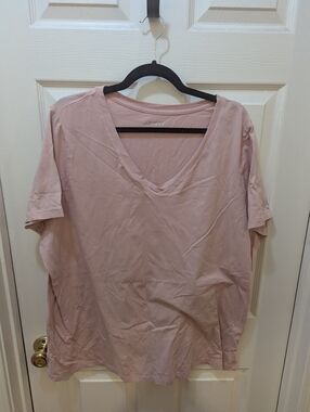 Ava & Viv Blush Pink V-Neck Tee